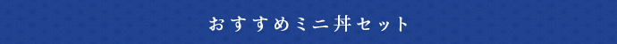 おすすめミニ丼セット