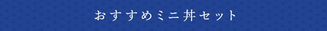 おすすめミニ丼セット